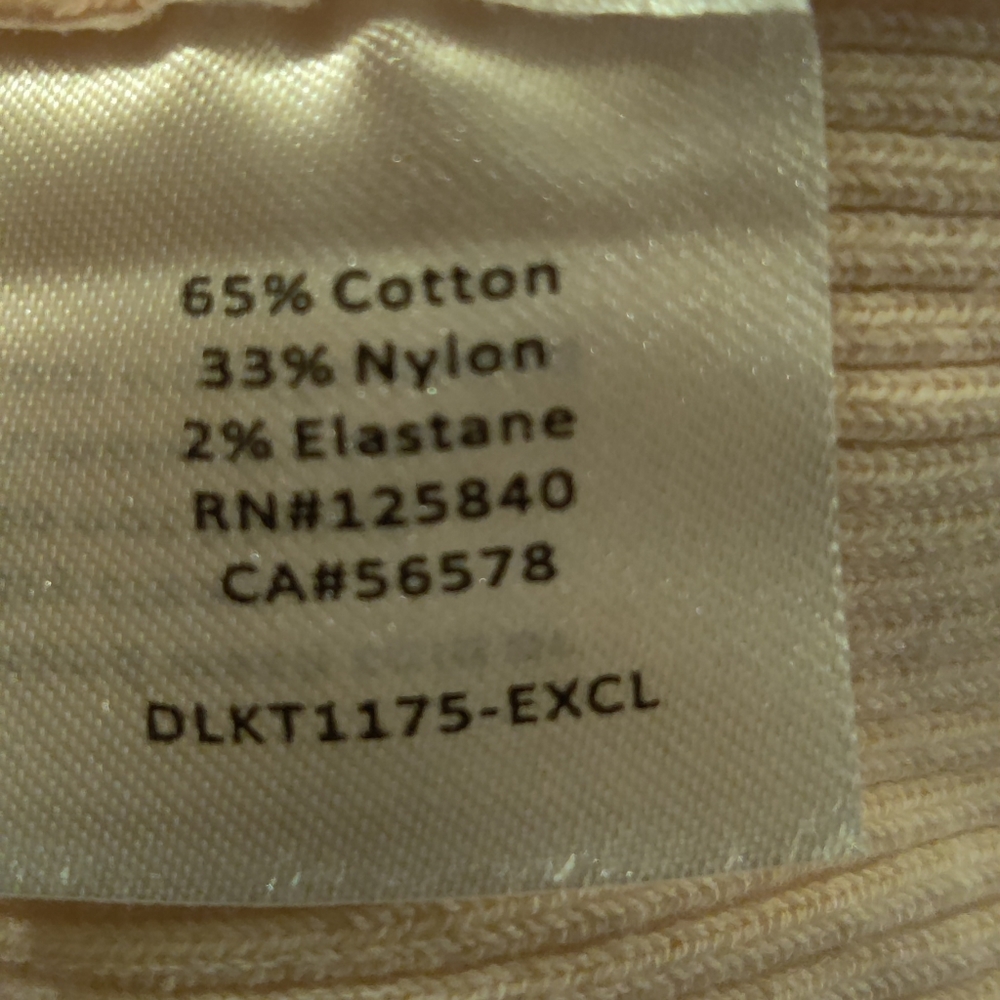 INTERMIX Blush Ribbed Button-Front Long Sleeve Top - Picture 11 of 11